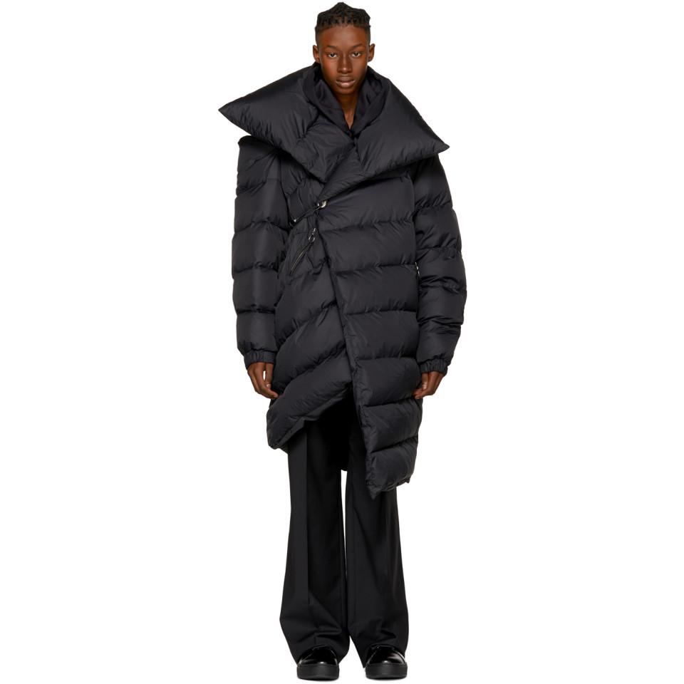 asymmetrical down coat