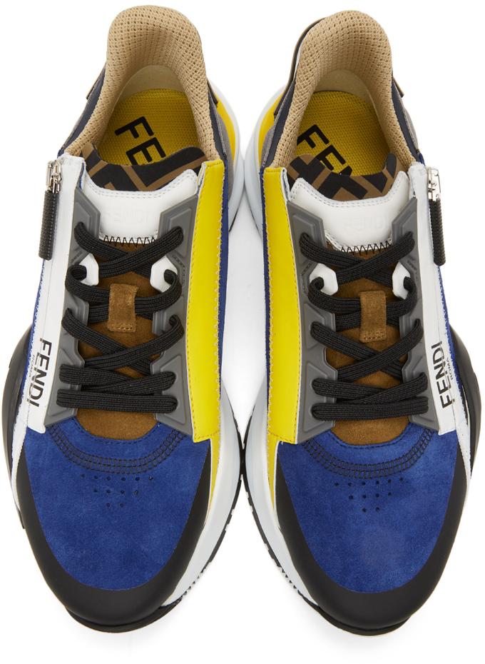 fendi suede trim sneaker