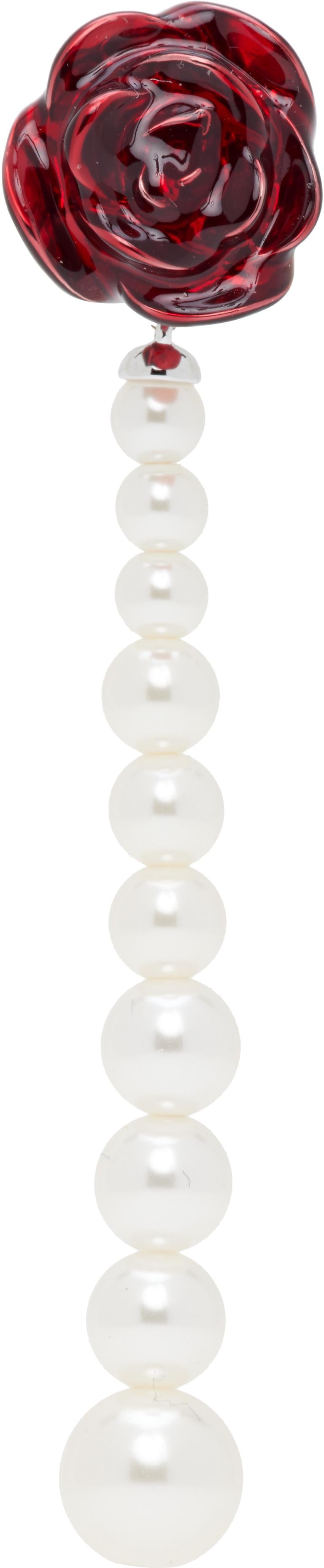 ShuShu/Tong Yvminエディション Faux-Pearl Chain Rose シングルピアス