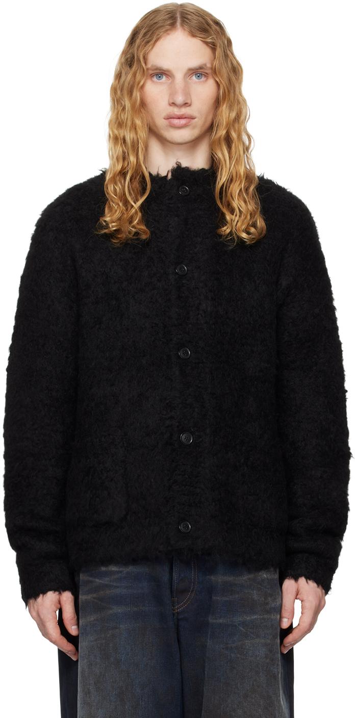 Acne Studios メンズ ブラック アルパカ カーディガン セーター & ニット