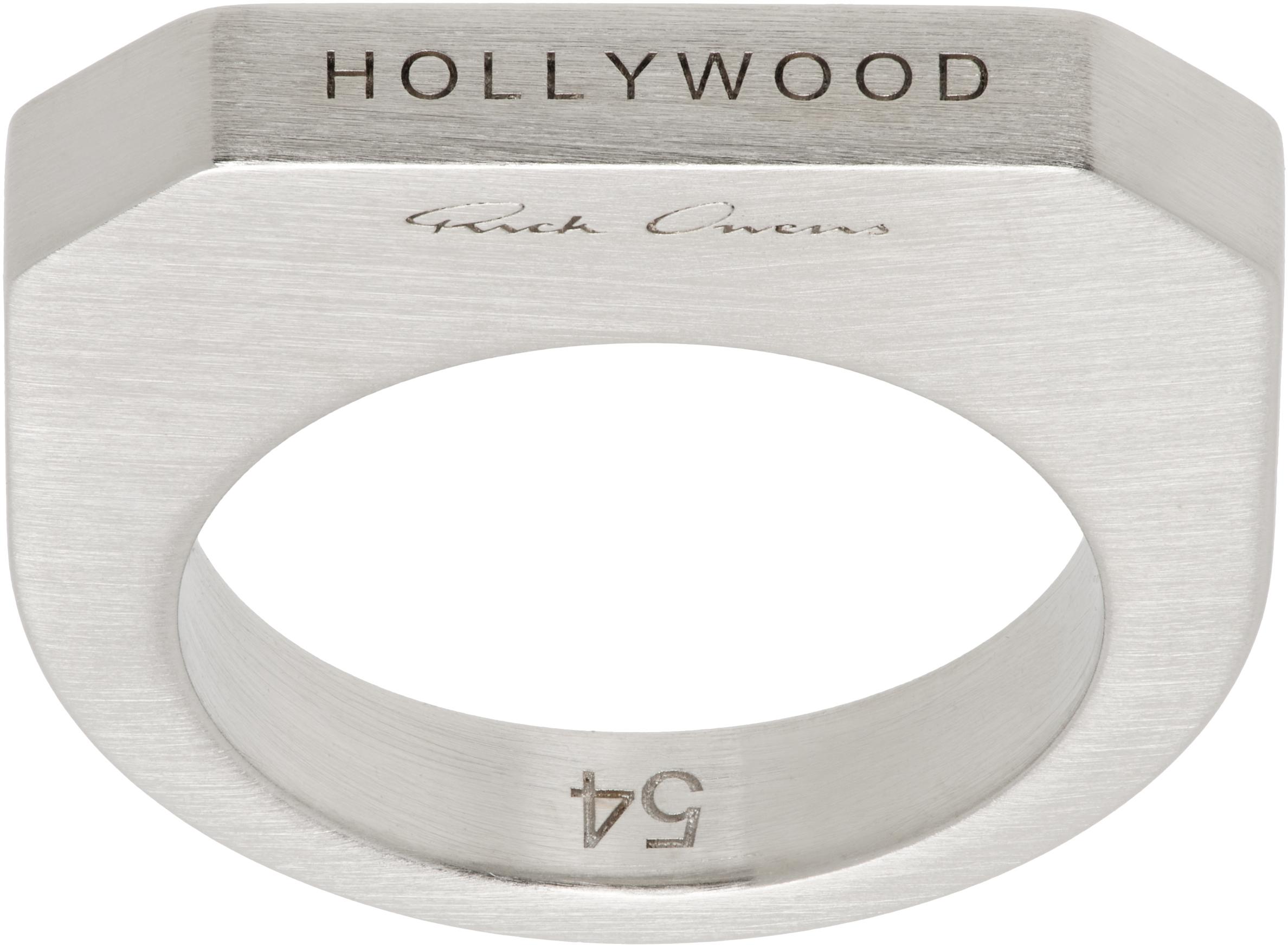 Rick Owens Hollywood Hollywood Ring in Metallic for Men | Lyst