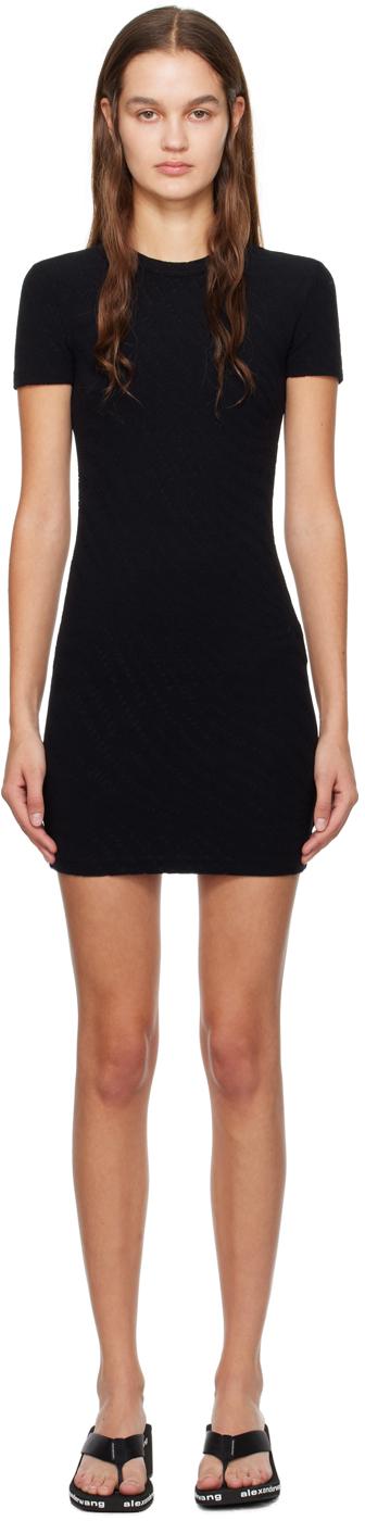 T By Alexander Wang レディース ブラック ジャカード ミニワンピース 