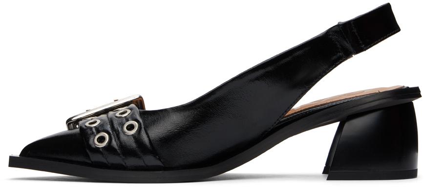 【関税込み】GANNI ブラック Feminine Buckled ヒールサンダル 関税込み】GANNI ブラック Feminine Buckled ヒールサンダル