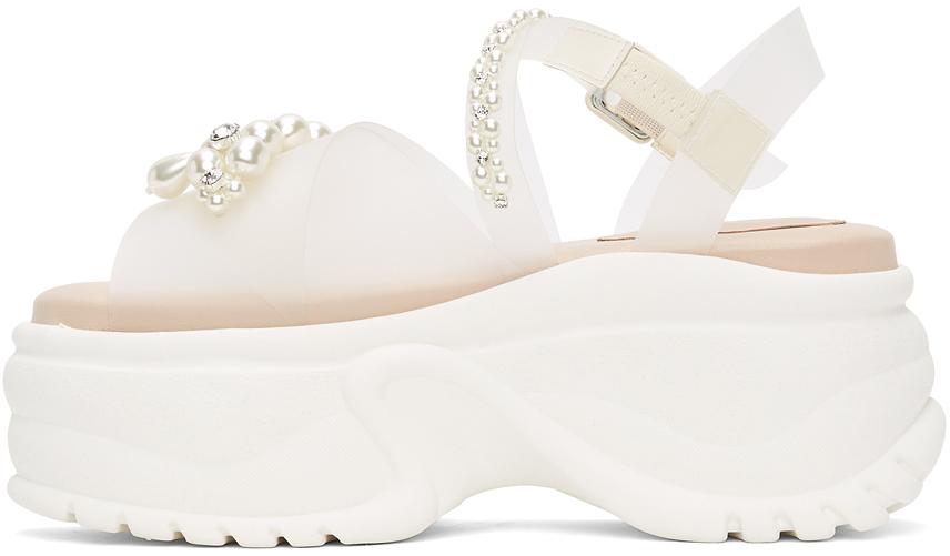 Simone Rocha Jelly Platform Track Sole Sandals in White | Lyst