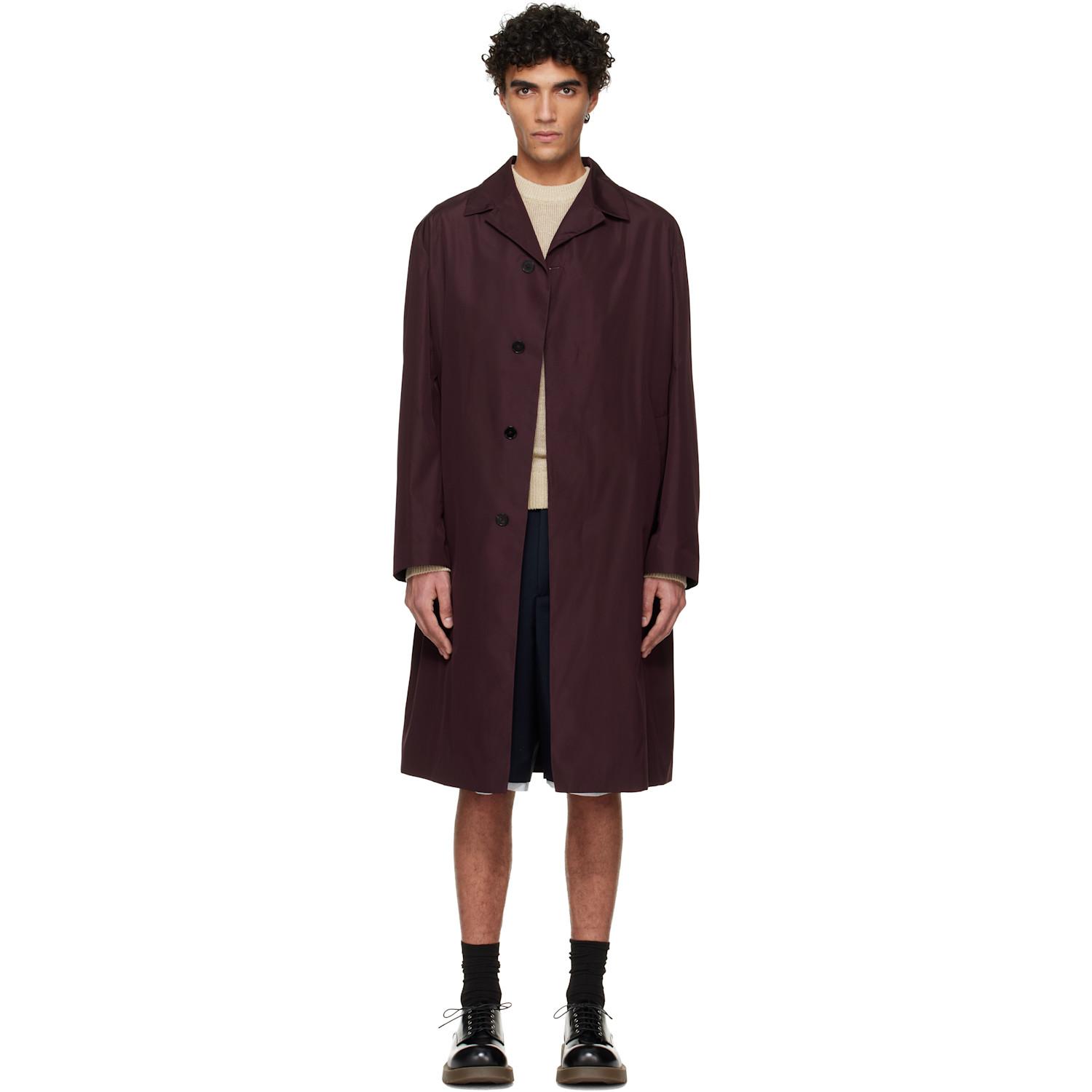 メンズ Jil Sander バーガンディ Sport コート ブラック | Lyst