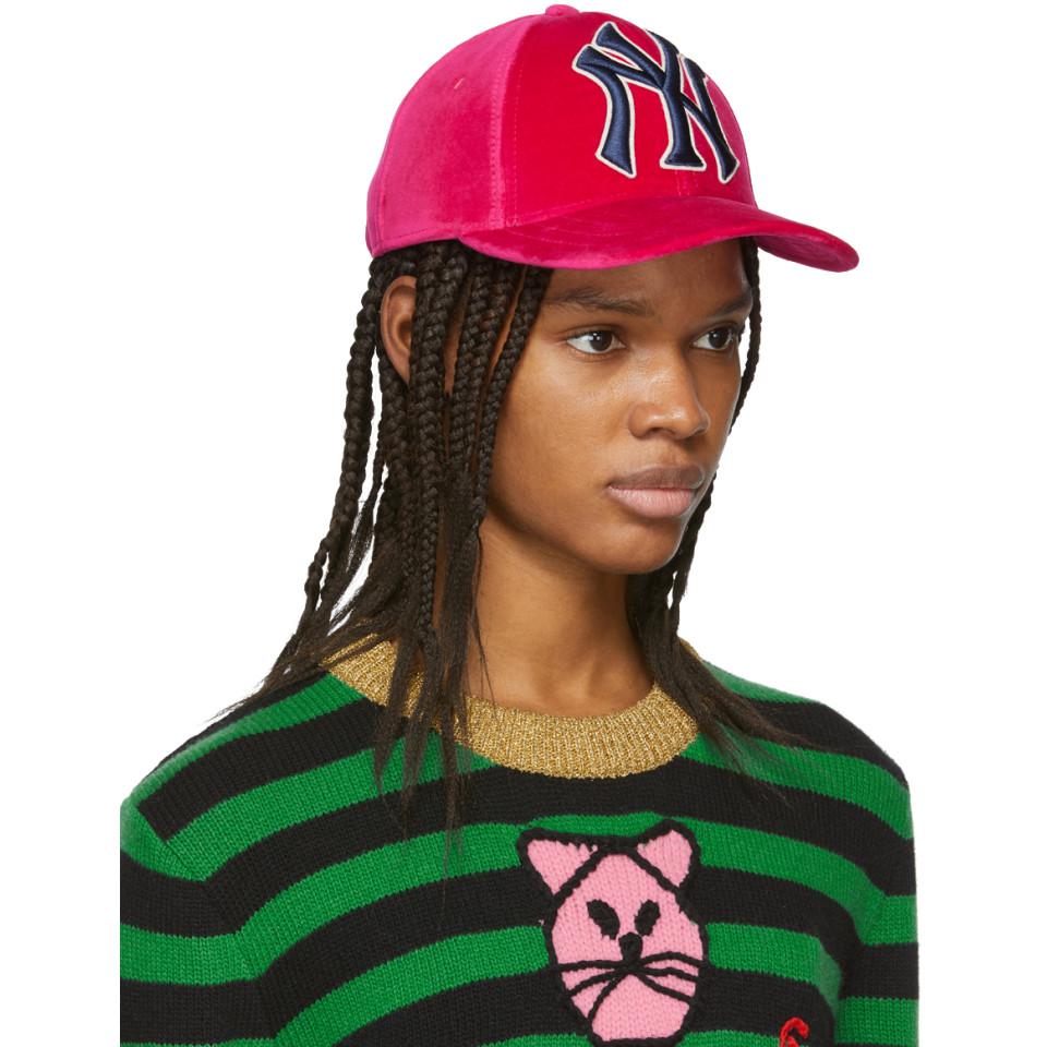 Gucci Pink Ny Yankees Edition Velvet 