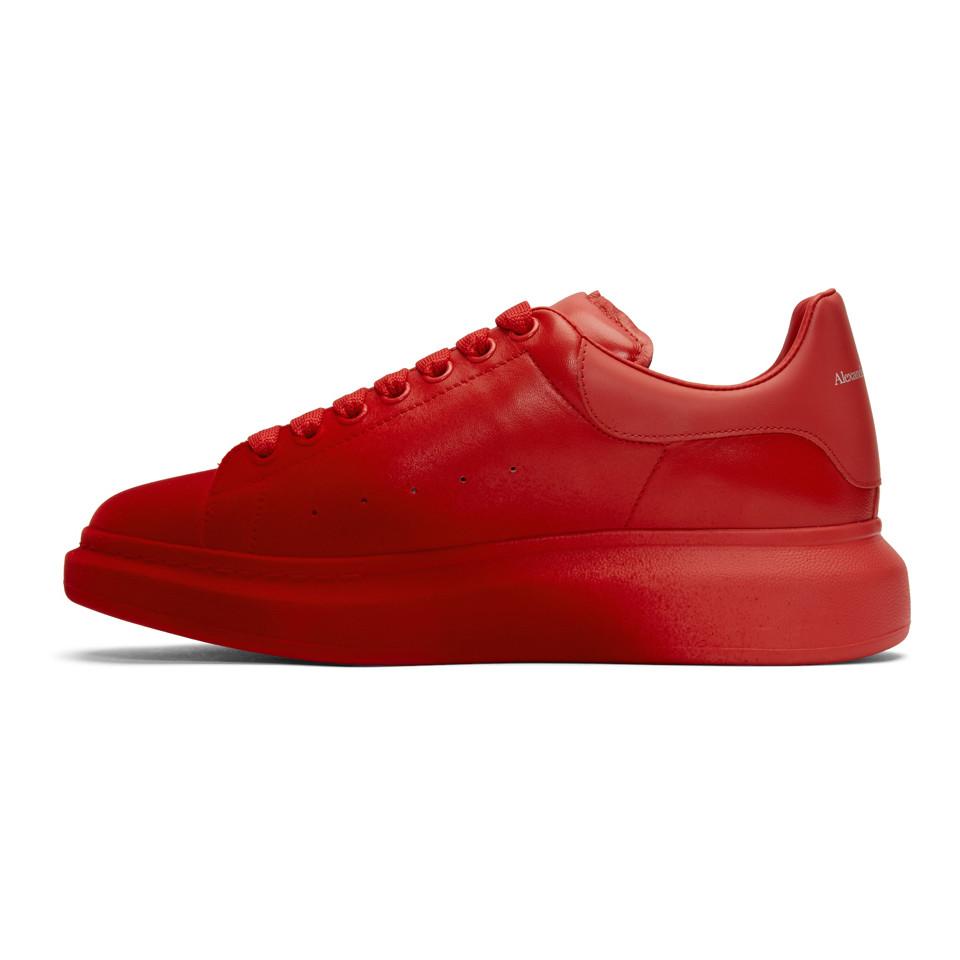 Alexander McQueen Spray Paint Sneakers in Red