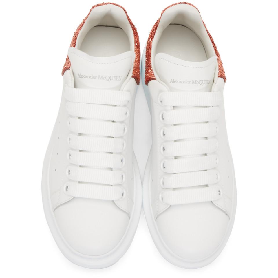 Alexander White And Red Glitter Oversized Sneakers | Lyst