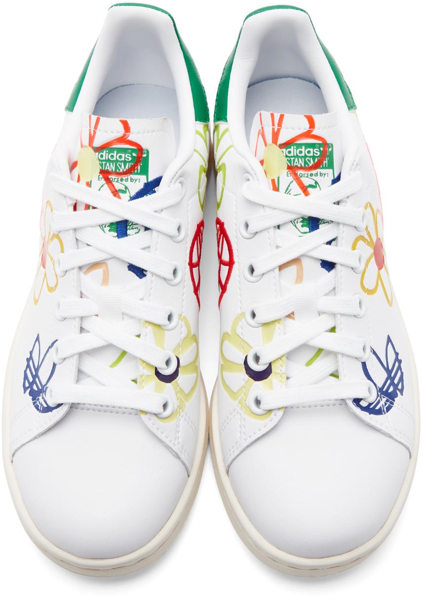 White Doodle Stan Smith Sneakers | Lyst