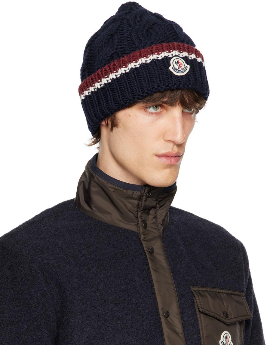 【MONCLER】ビーニー　ネイビー メンズ Moncler ネイビー Archivio ビーニー ブラック | Lyst