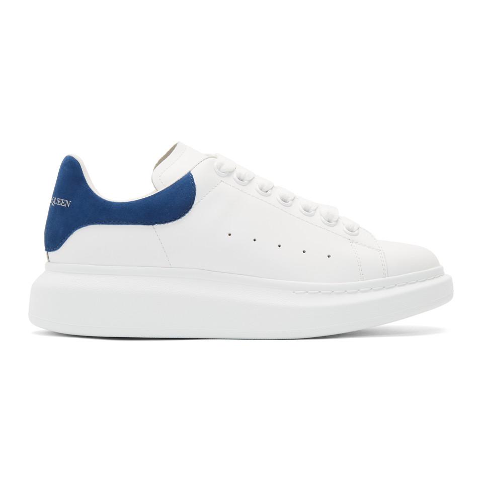 navy blue and white alexander mcqueen