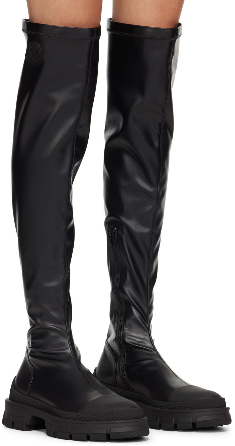 Moncler レディース ブラック Hevea High ロングブーツ ブーツ