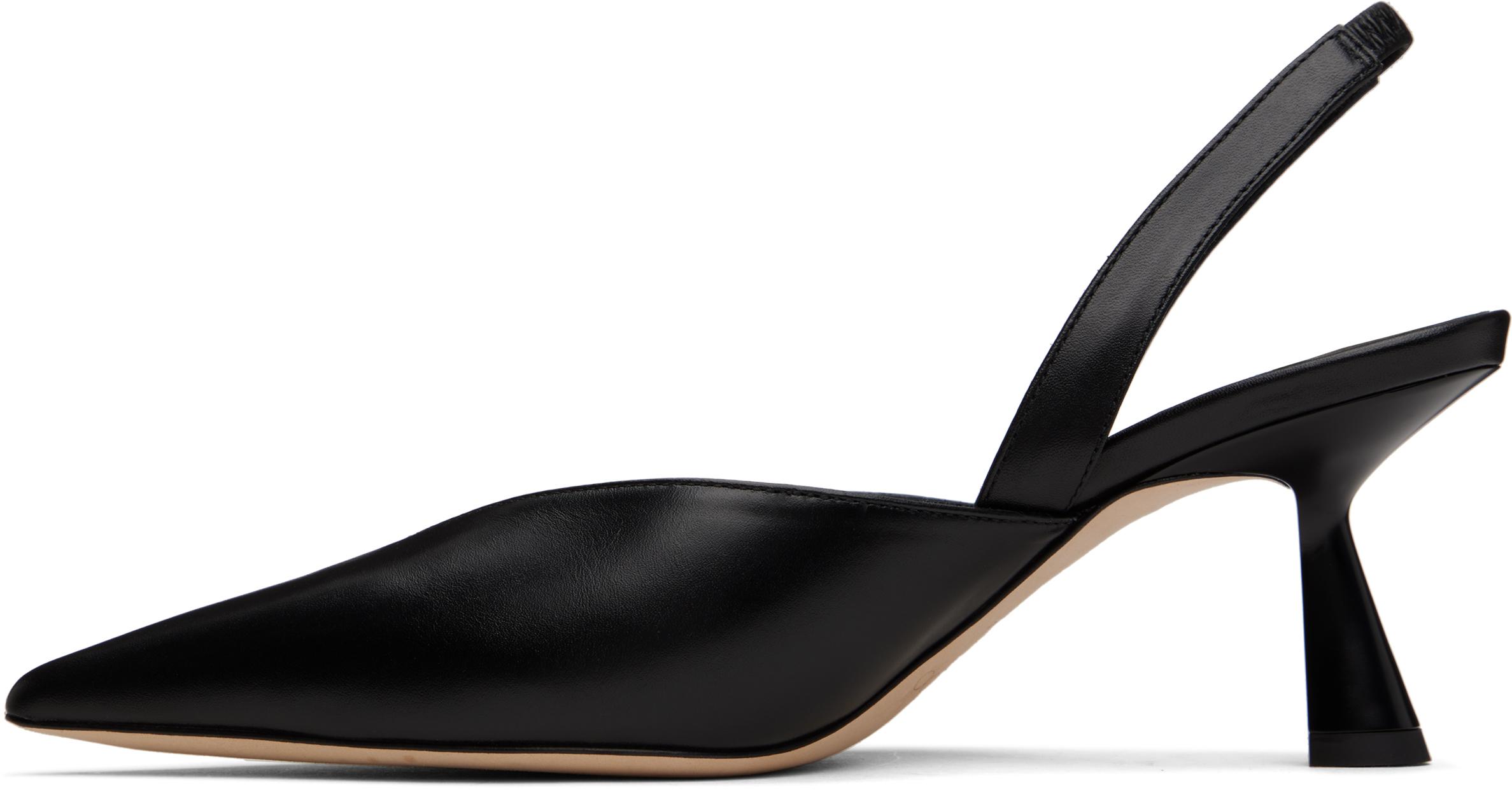【関税込み】Jimmy Choo ブラック Maryanne SB 65 ヒール MARYANNE SB 65 | Black Calf Leather Sling Back Pumps | New