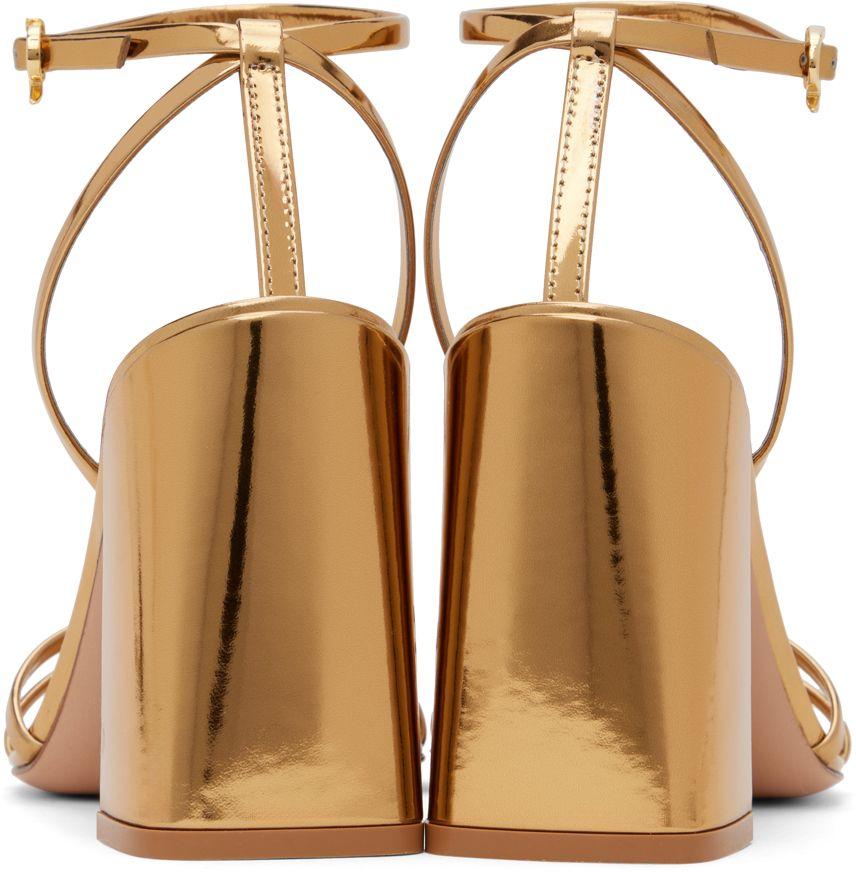 シューズ・サンダルその他 GIANVITO ROSSI Woman Heeled sandals Gold G3257915RICBNS MMEE Gianvito Rossi Gold Metallic Heeled Sandals | Lyst