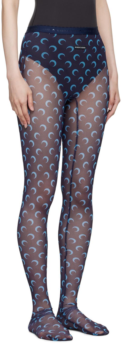 marine serre タイツ Recycled Moon Jersey Stirrup Leggings • Marine Serre