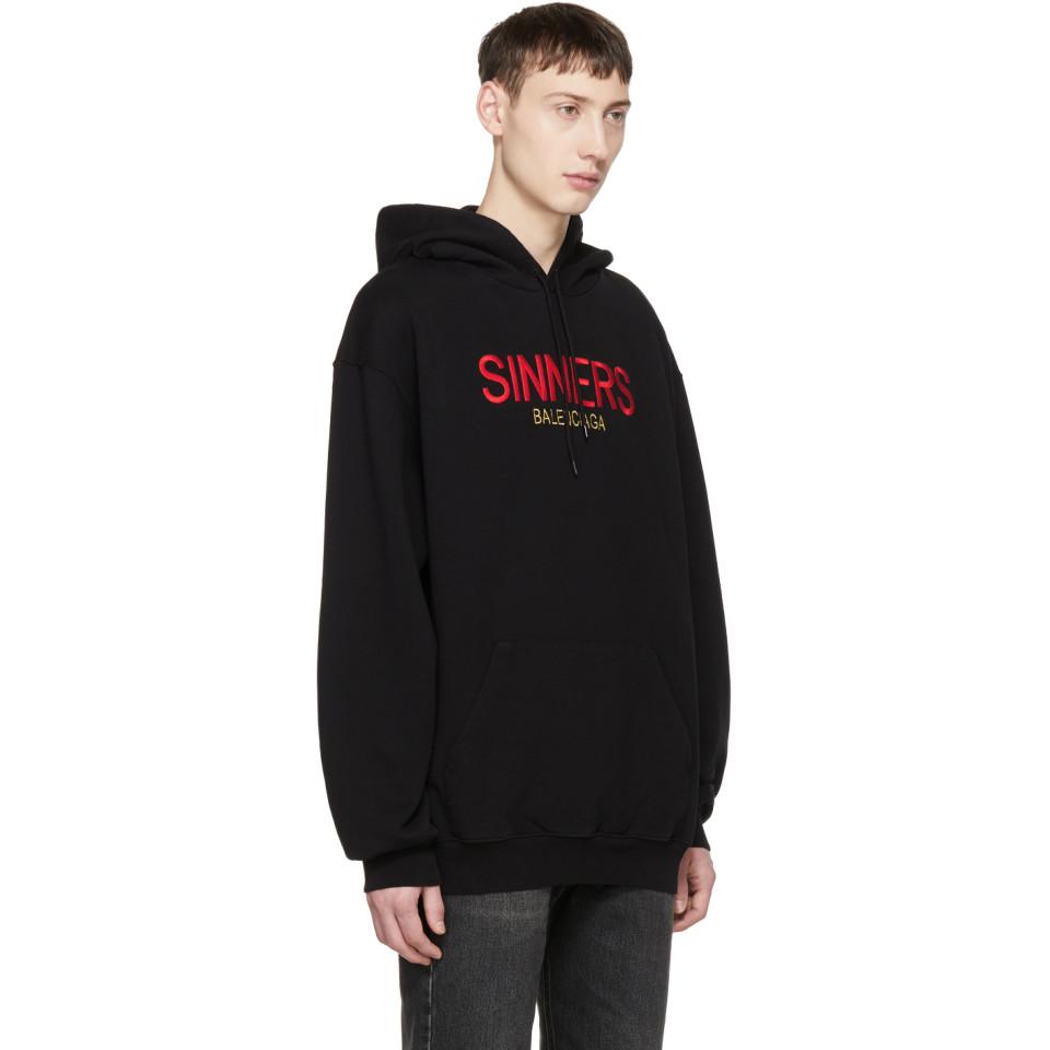 balenciaga sinners hoodie black
