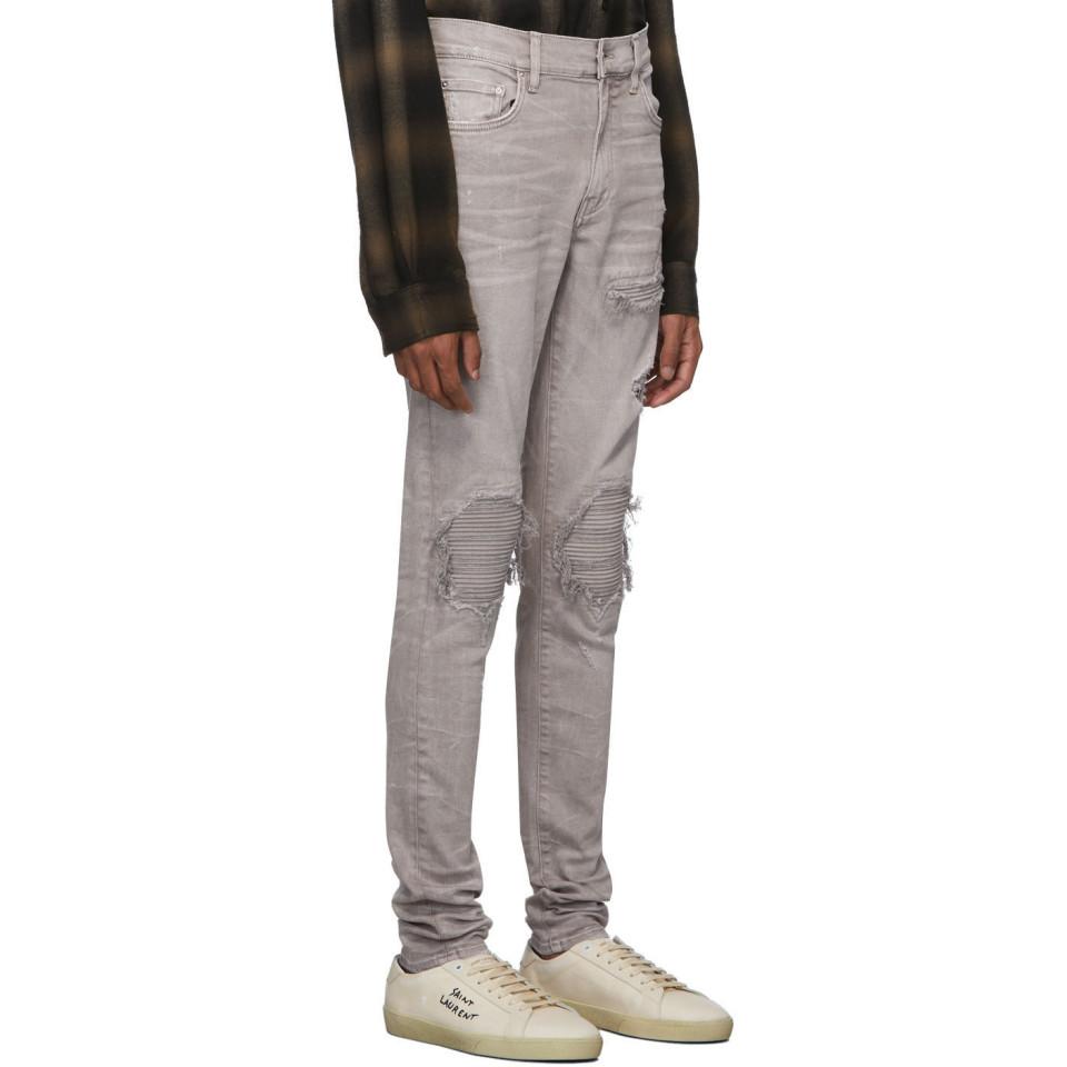 Amiri Denim Grey Mx1 Jeans in Gray for 