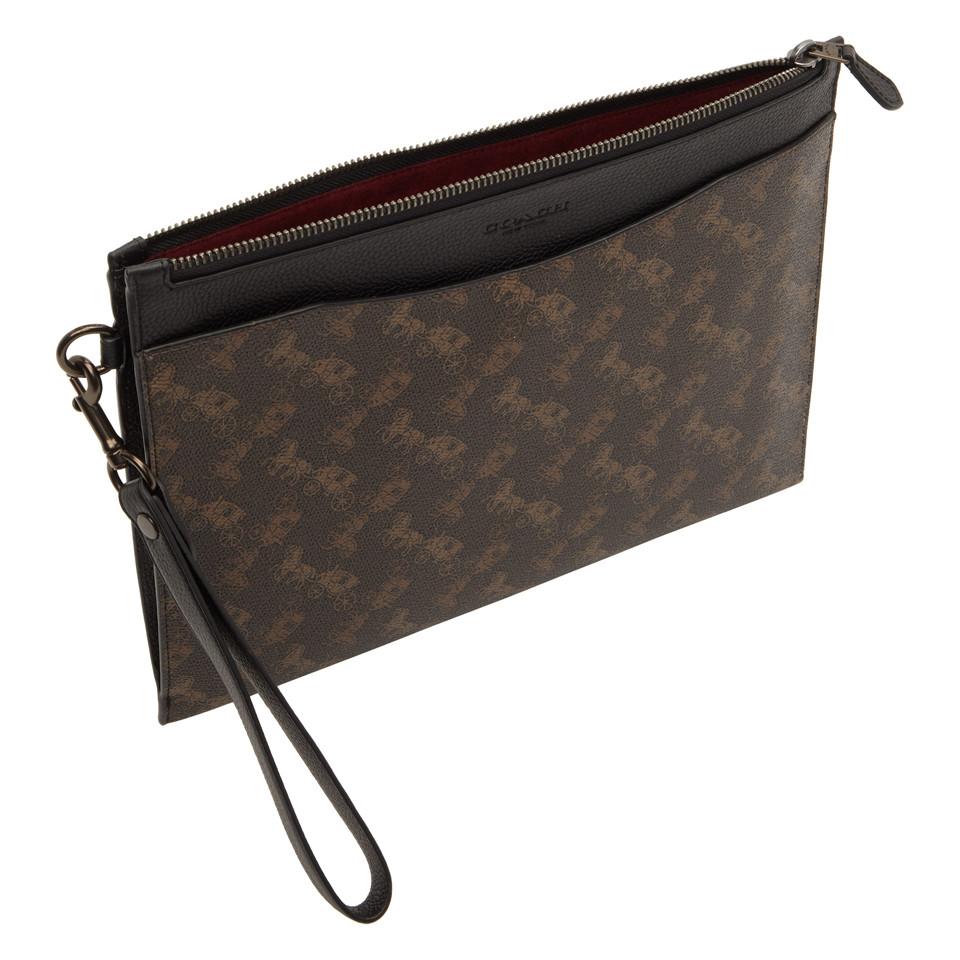 COACH Leather Brown Horse And Carriage Hitch Pouch for Men Lyst