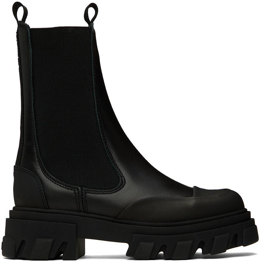 ganni chelsea boots black