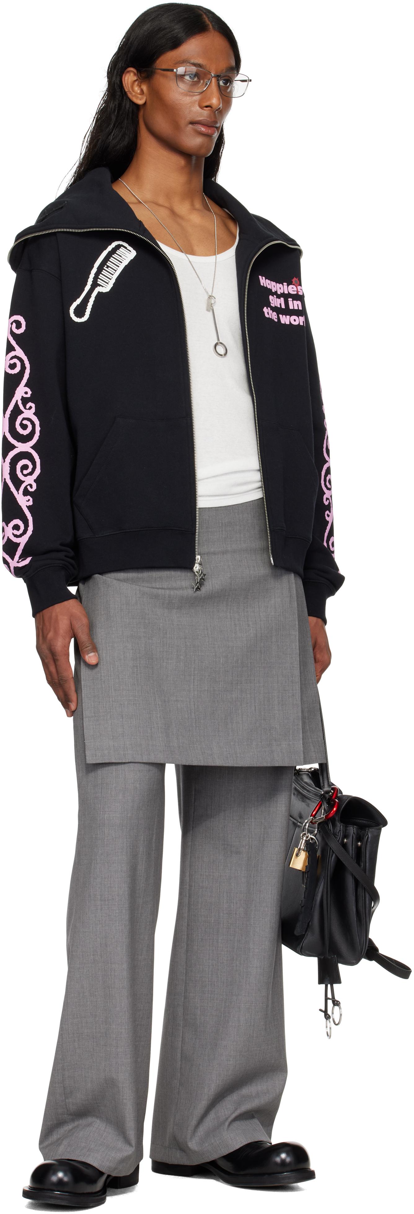 Ashley Williams Happy Manga Butterfly Hoodie in Black for Men | Lyst