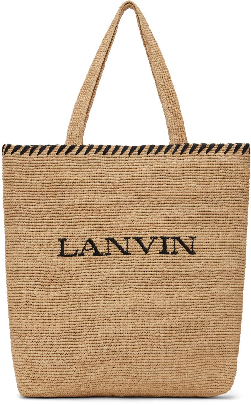 Lanvin メンズ ナチュラル ラフィア トートバッグ トートバッグ 