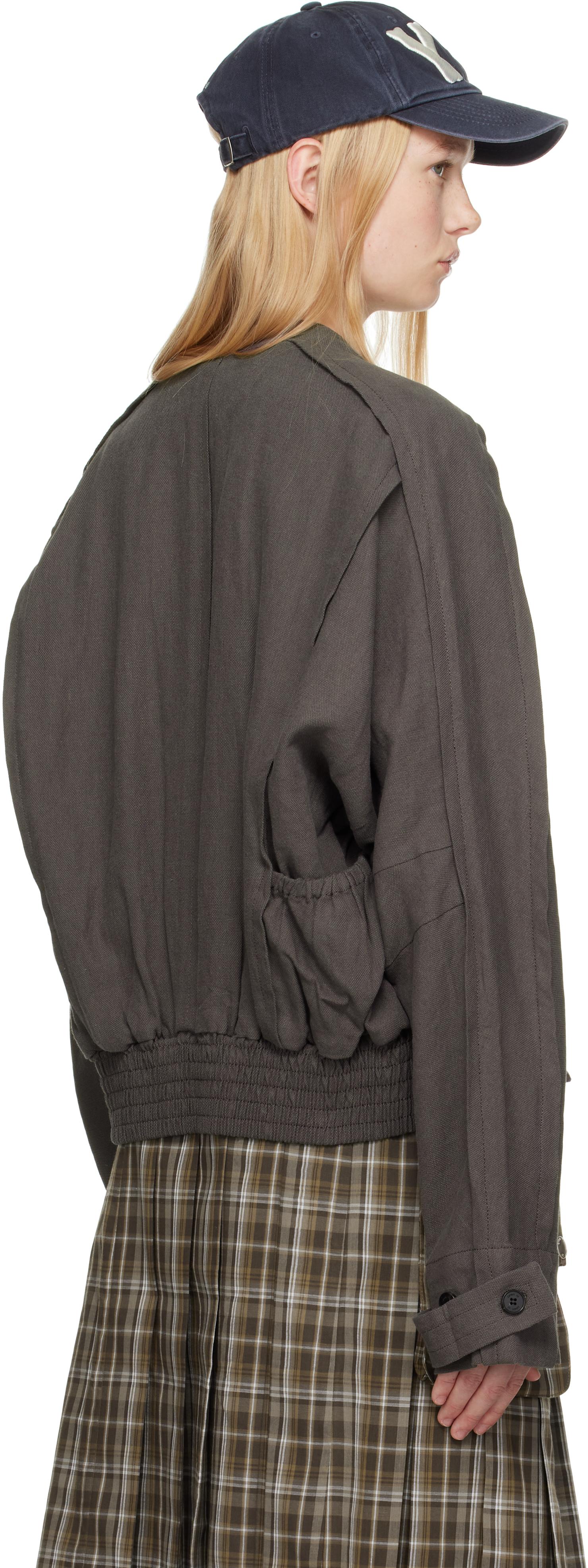 OPEN YY Linen Paneled Bomber Jacket | Lyst