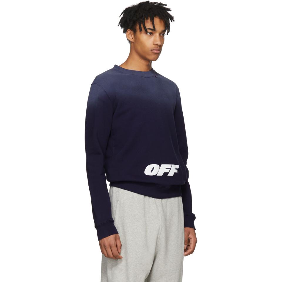 Off white navy sweatshirt Clearance