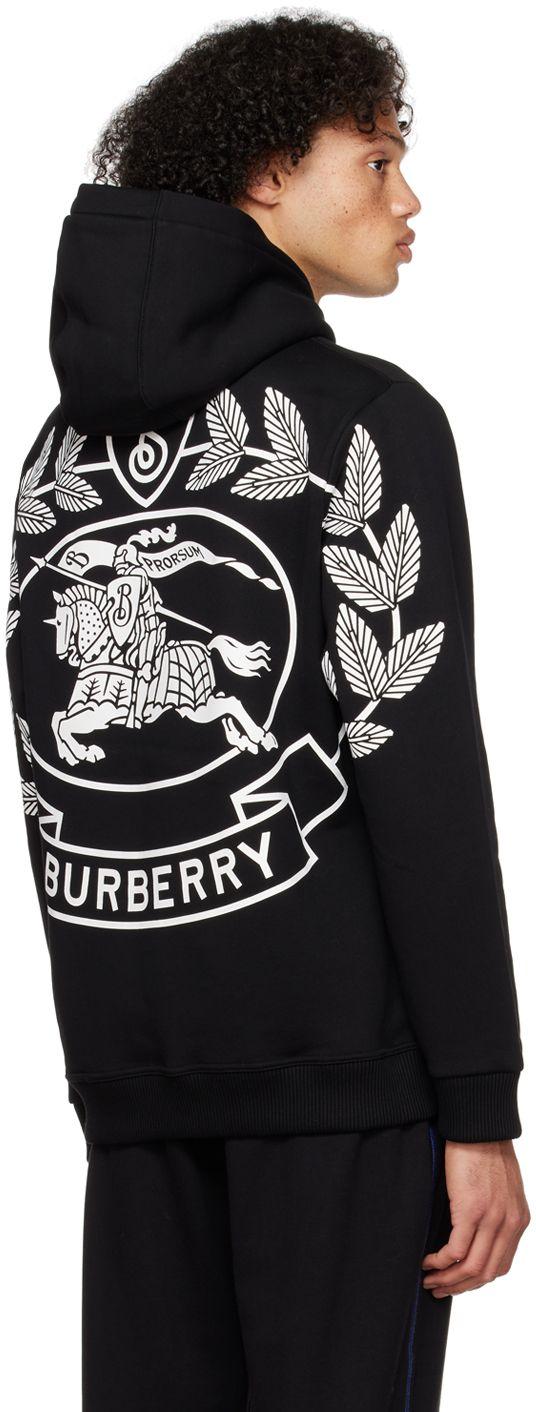 Burberry Equestrian Knight Hoodie in Black for Men | Lyst