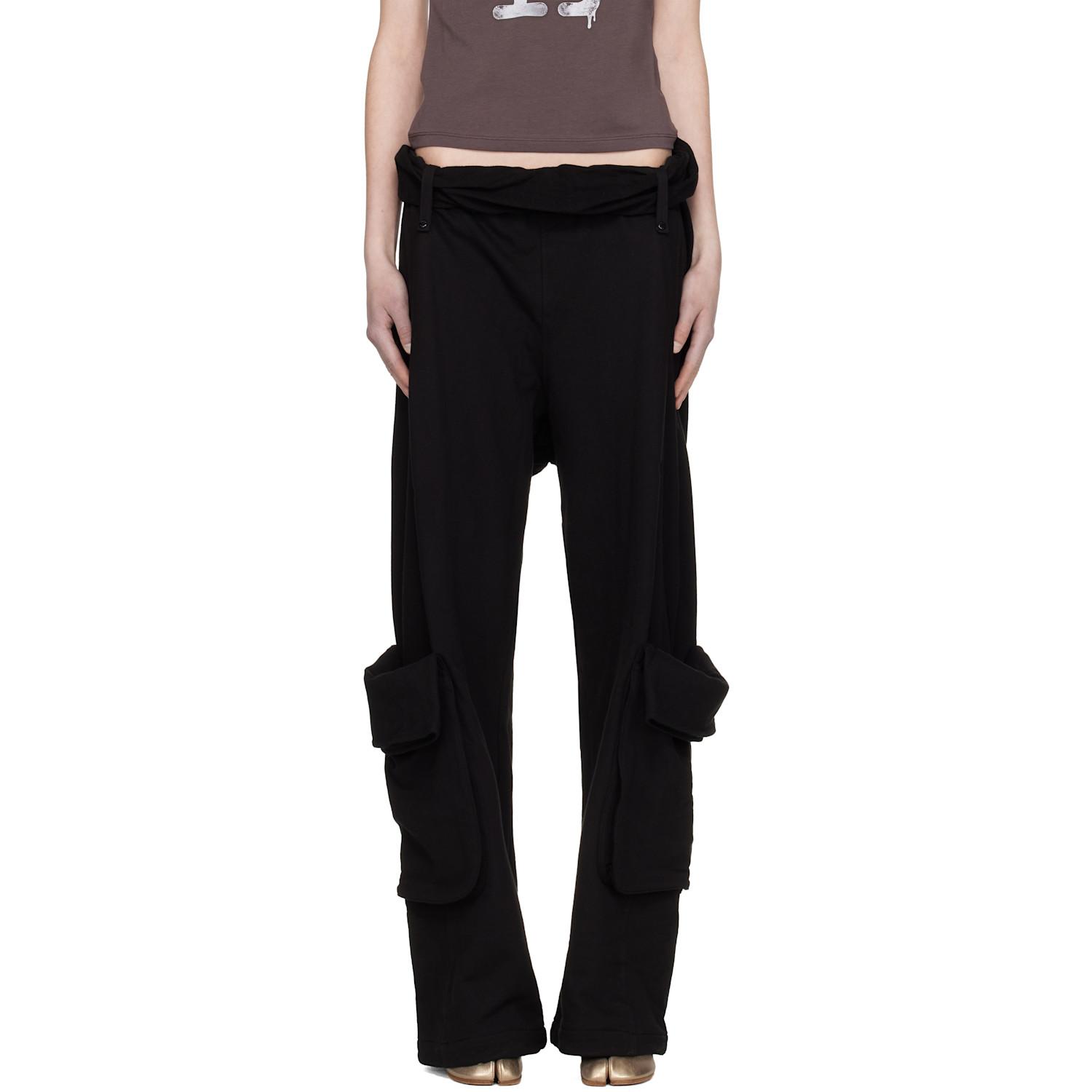 【OPEN YY】 ROLLED WAIST SWEAT CARGO PANTS OPEN YY Rolled Waist Sweat Cargo Pants in Black | Lyst