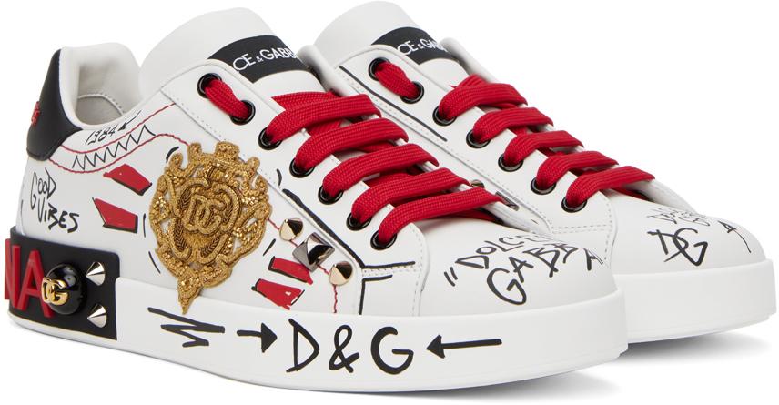 Dolce & Gabbana スニーカー ホワイト/ブラック/レッド Dolce & Gabbana スニーカー ホワイト/ブラック/レッド