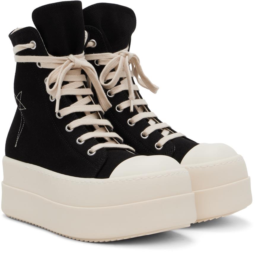 RICK OWENS Porterville Double Bumper Low Sneaks スニーカー Black Porterville Double Bumper Sneaks Sneakers by Rick