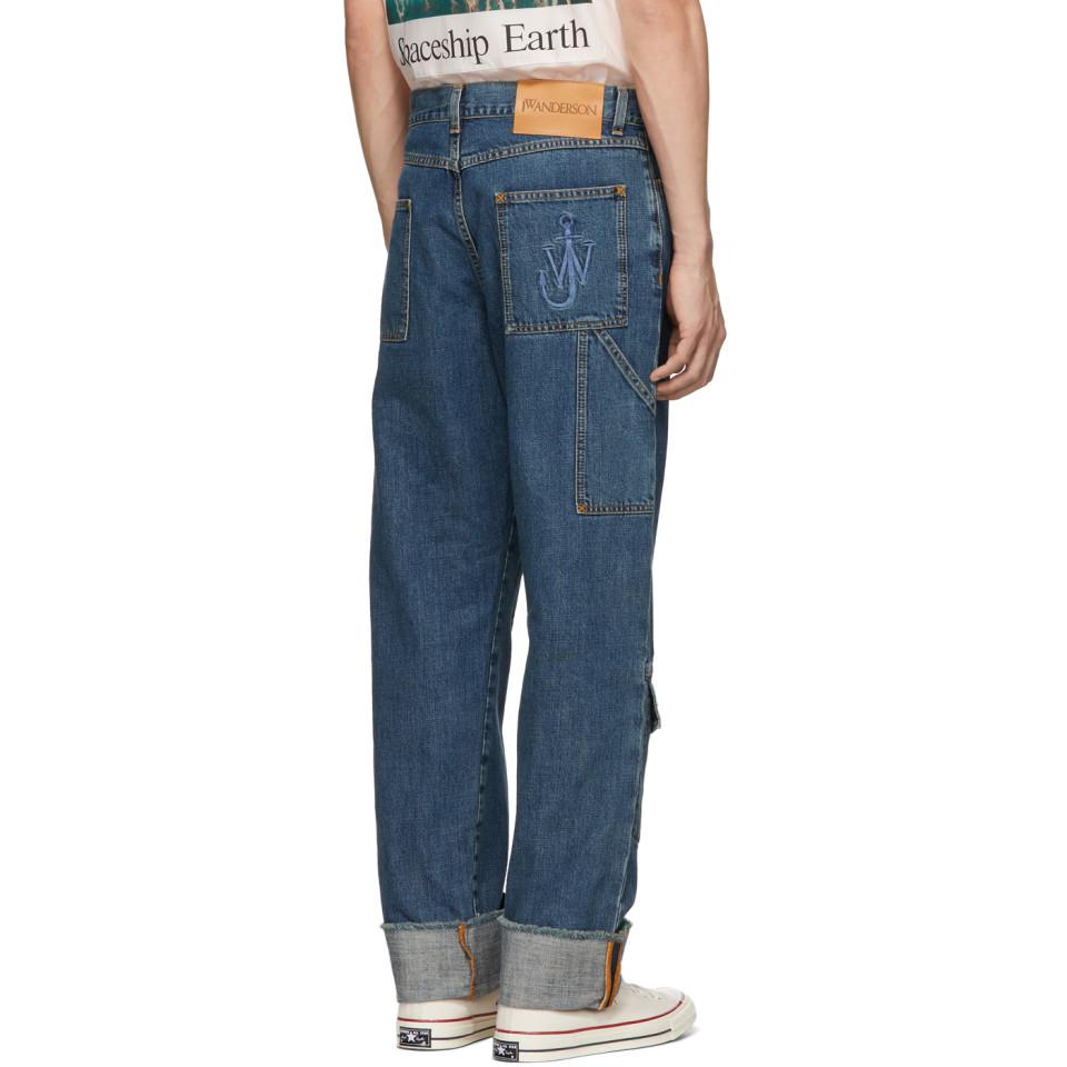 Shaded Multi-pocket Jeans for Men 