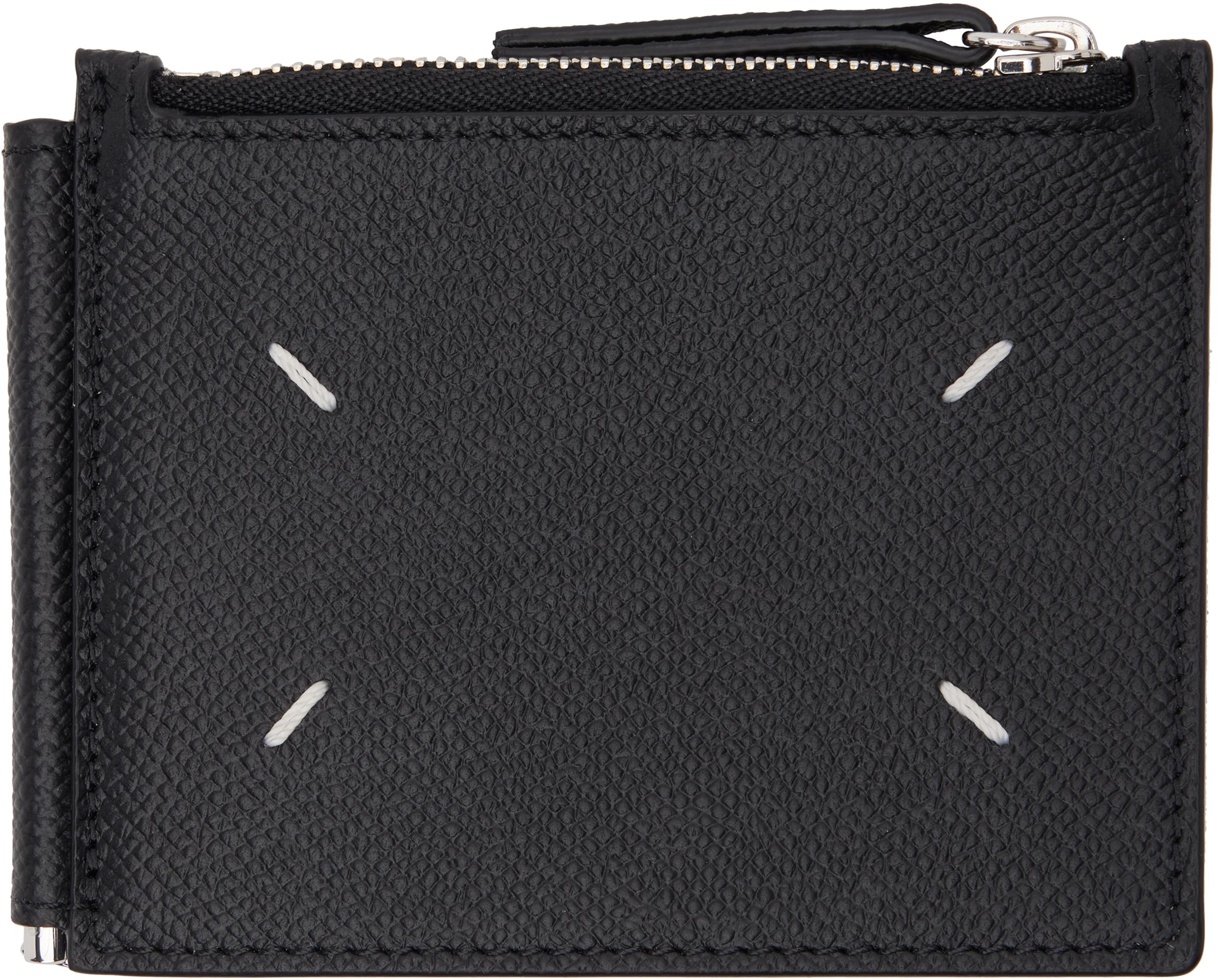 小物 Maison Margiela Money Clip BLACK Maison Margiela Bifold Wallet Money Clip Black Genuine