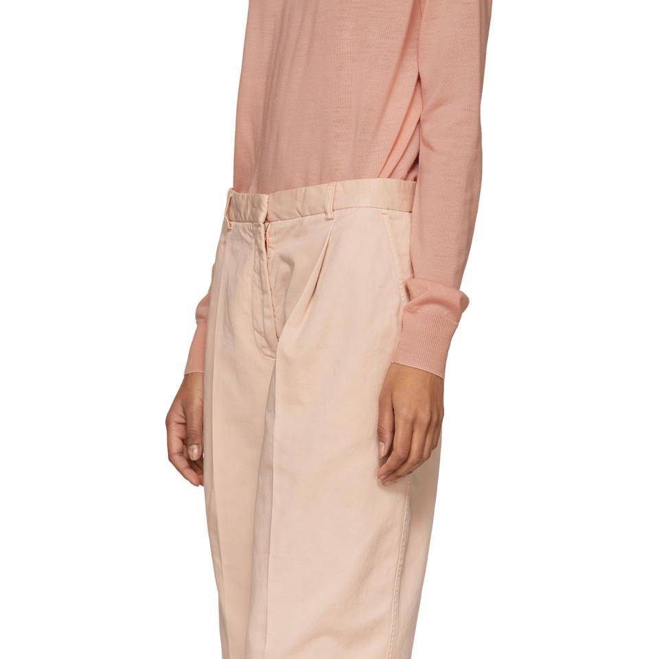 Acne Studios Cotton Pink Tabea Co Chino 