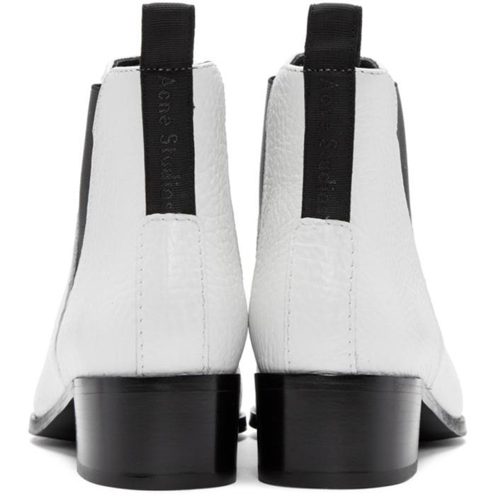 acne jensen boots white