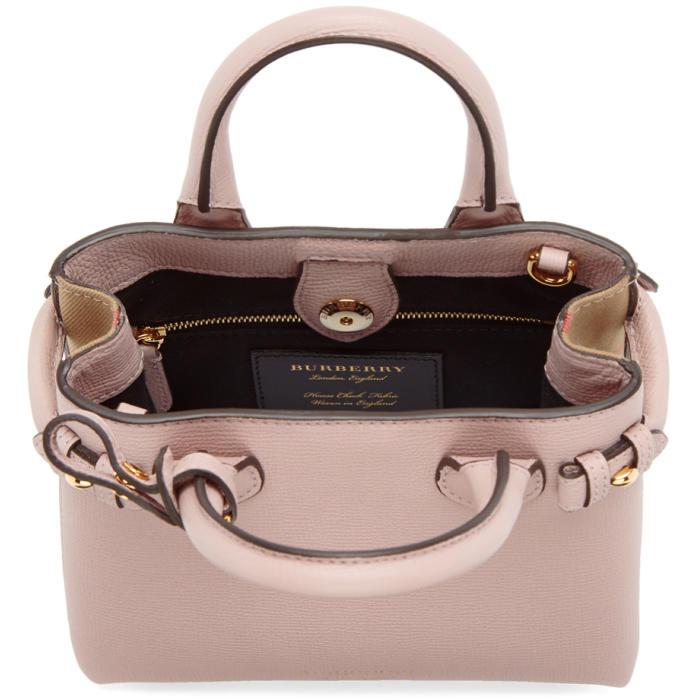 Burberry Leather Pink Mini Banner Tote - Lyst