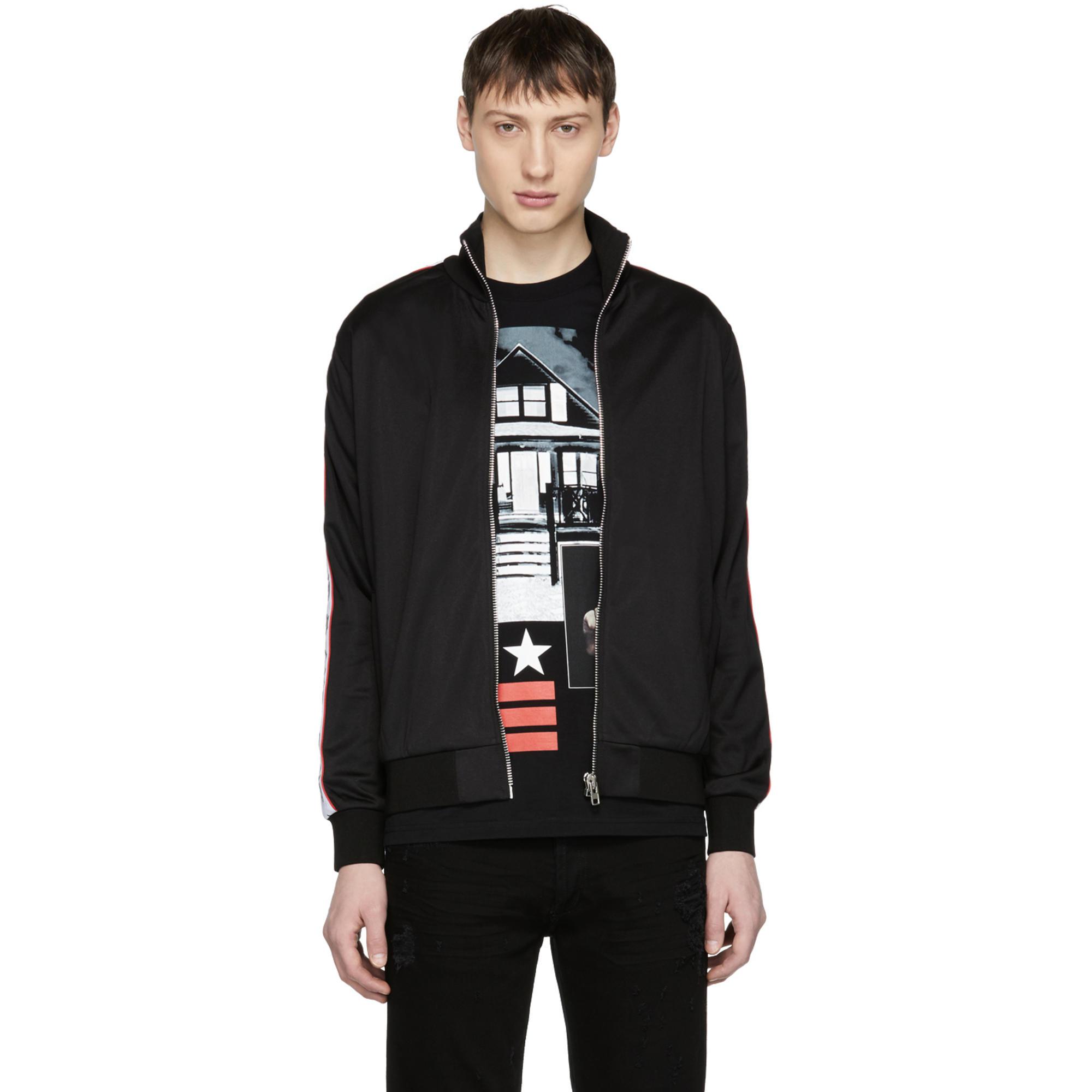 givenchy logo tape track jacket