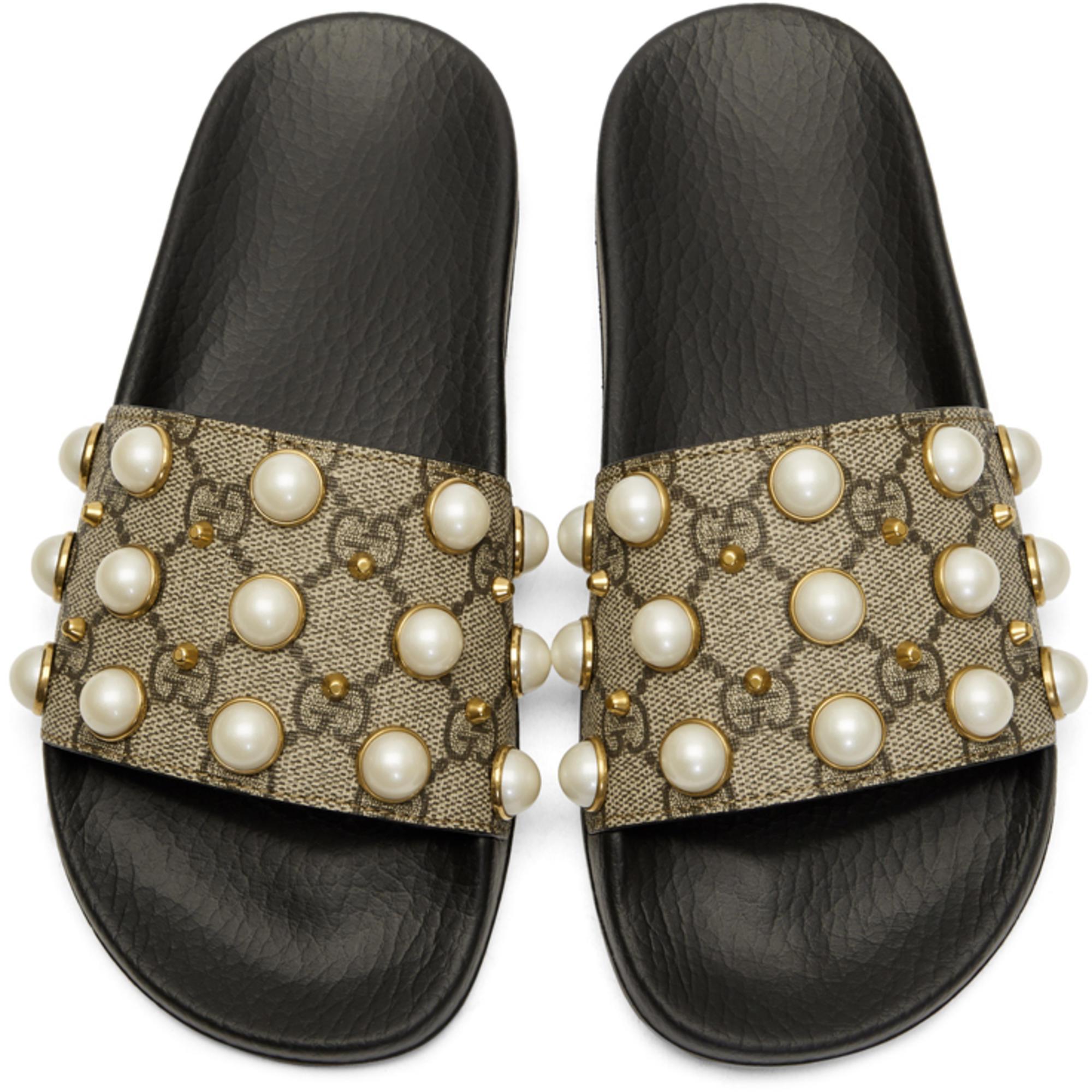 gucci pearl slippers