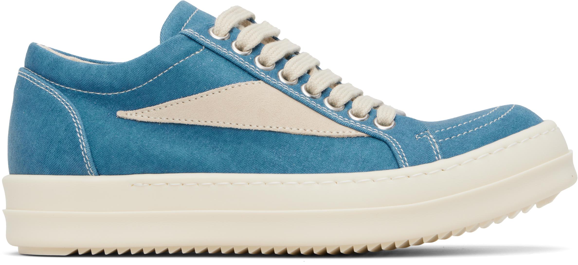 Rick Owens Hollywood Vintage Sneaks Sneakers in Blue | Lyst