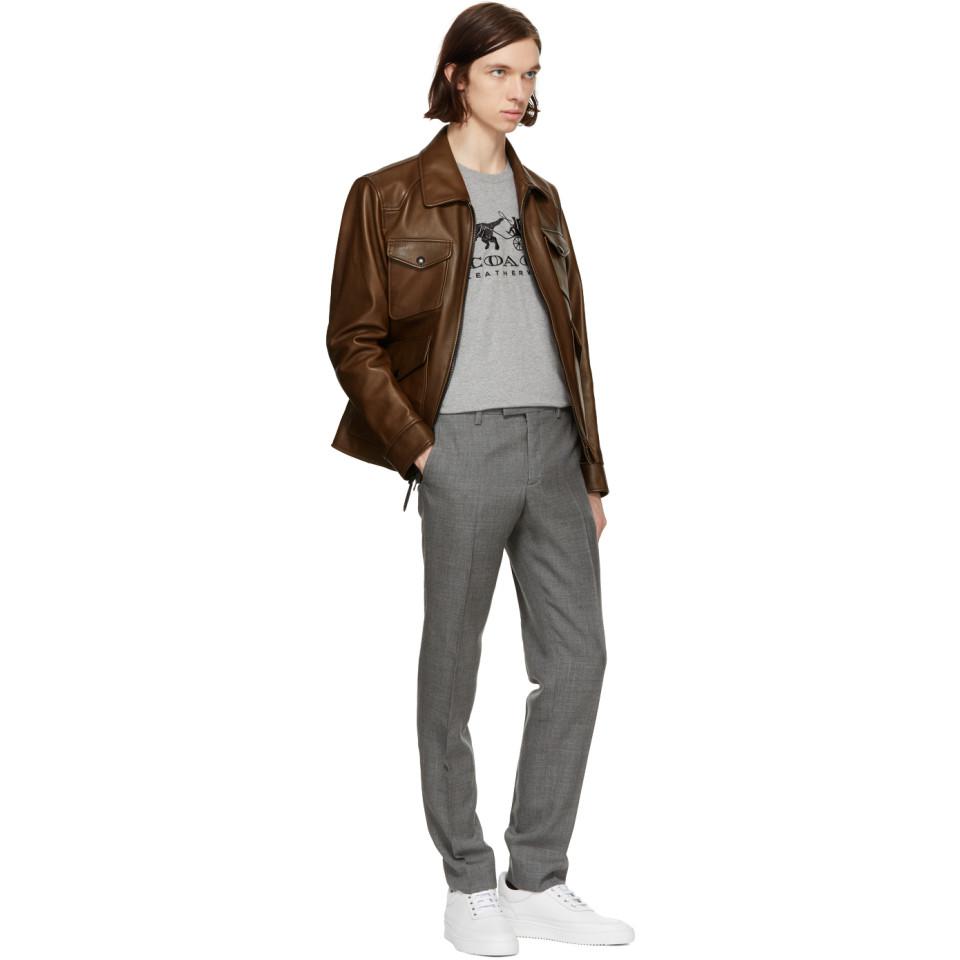 coach burnished leather jacket