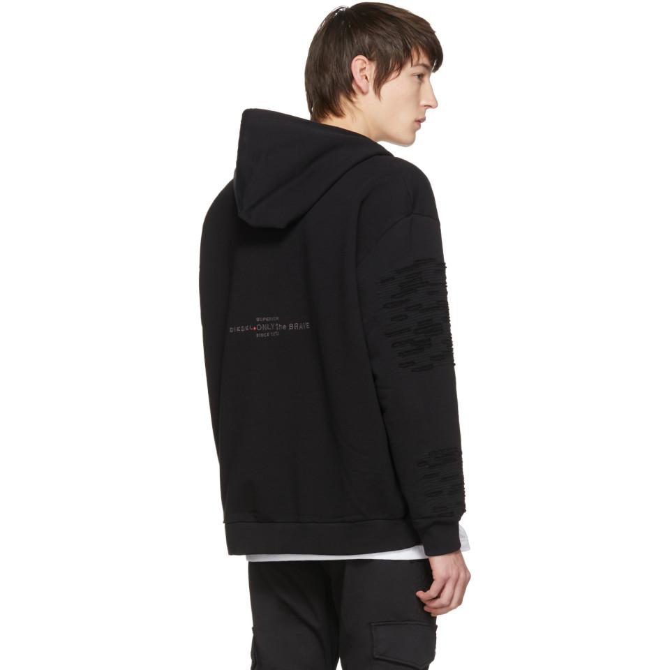 Off white diag unfinished hoodie new arrivals