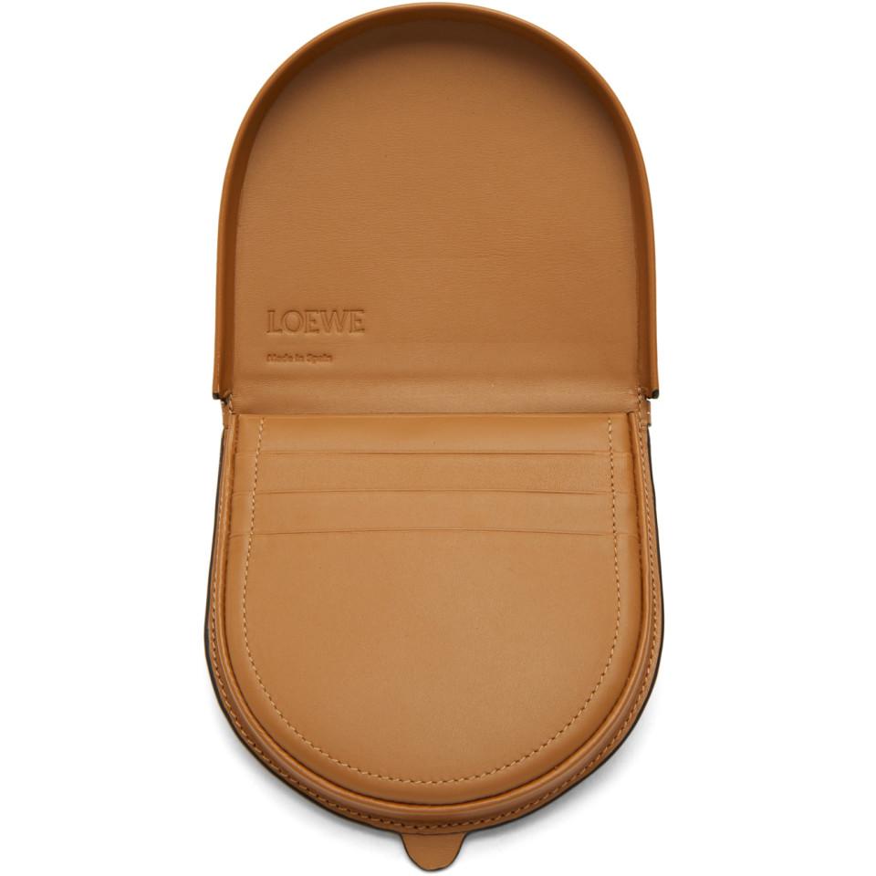 Loewe Leather Tan Large Heel Pouch in 