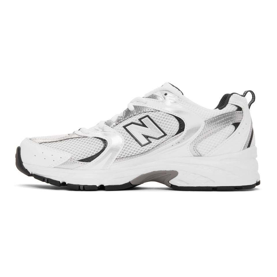 New Balance White And Silver 530 Sneakers for Men - Lyst