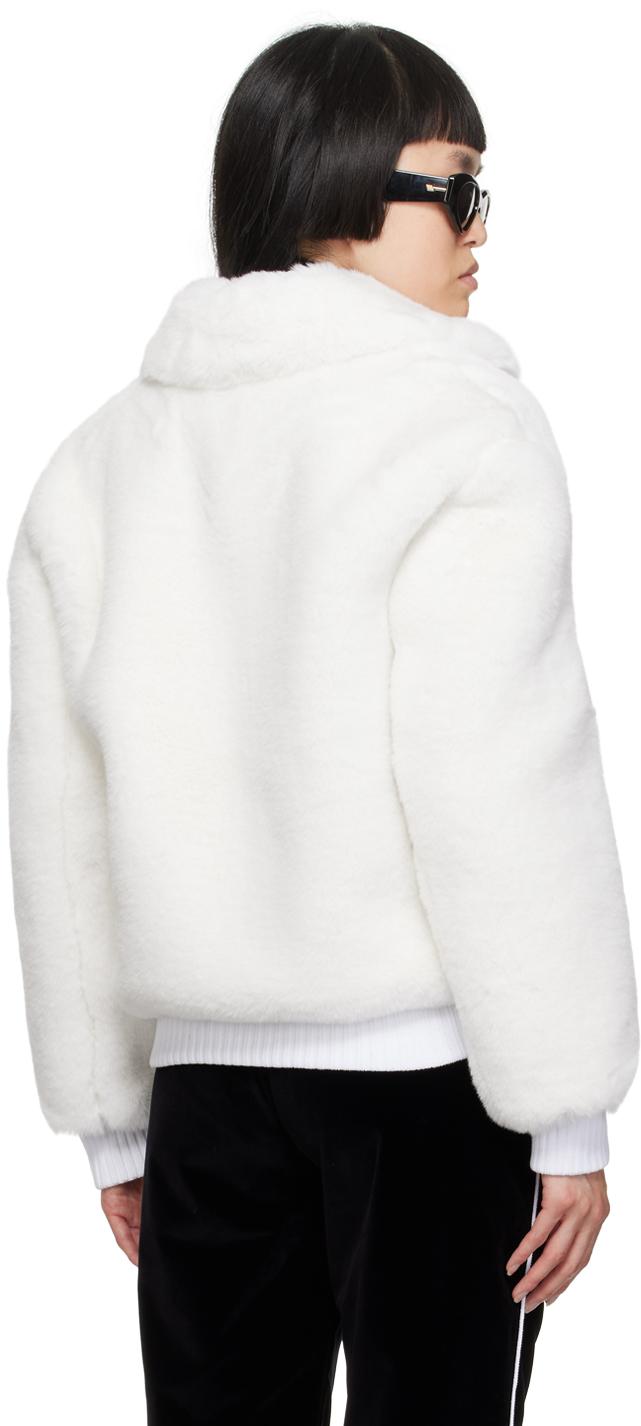 Ernest W. Baker Spread Collar Faux-fur Jacket in White | Lyst Canada