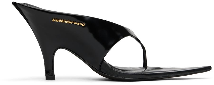 Alexander Wang ☆ブラック Irina 90mm ミュール Alexander Wang Irina 90mm Pointy Toe Sandal In Calf Leather
