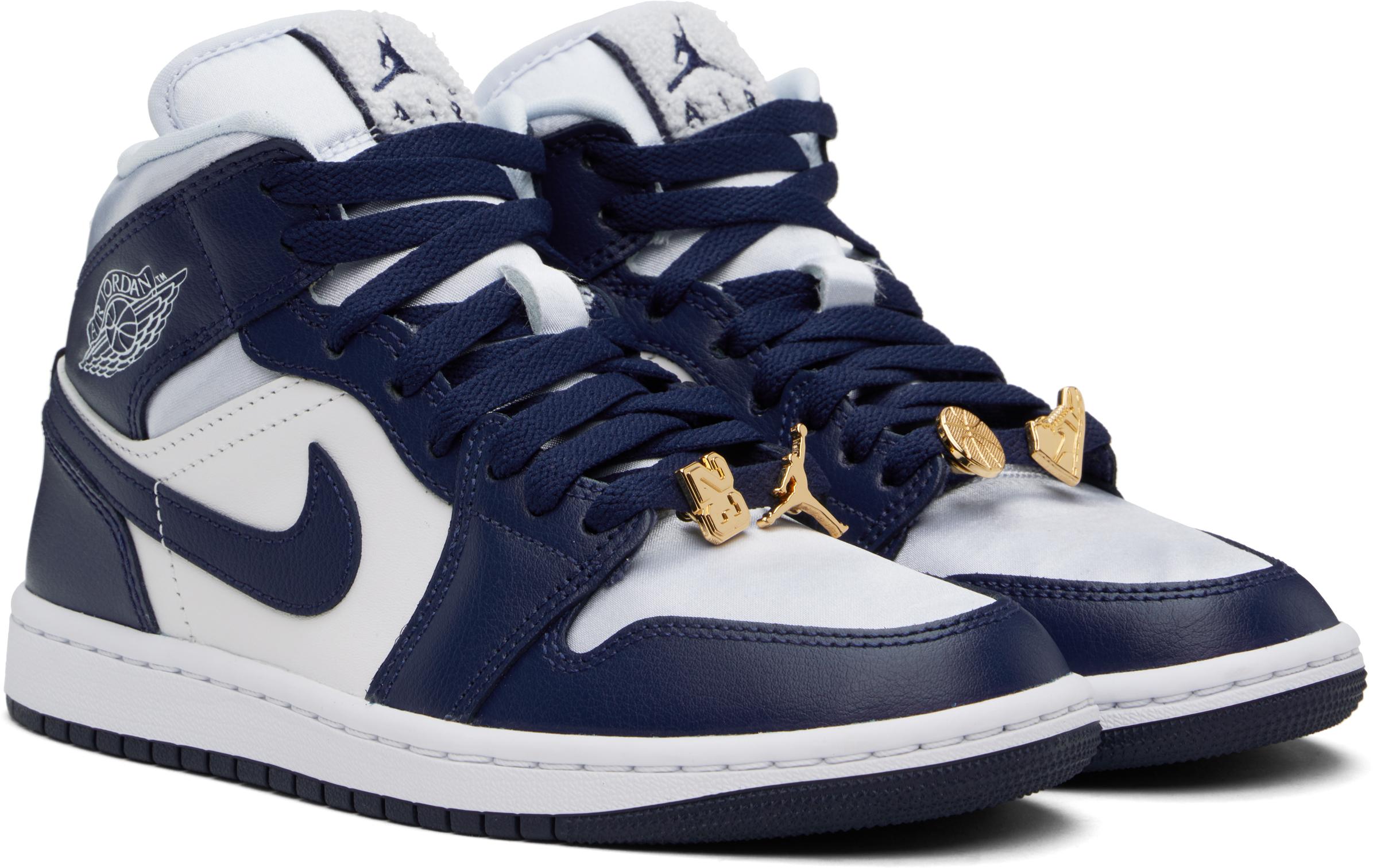 Jordan 1 blue white gold hot sale