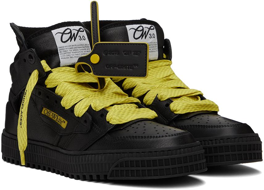 Off white black yellow sneakers hotsell