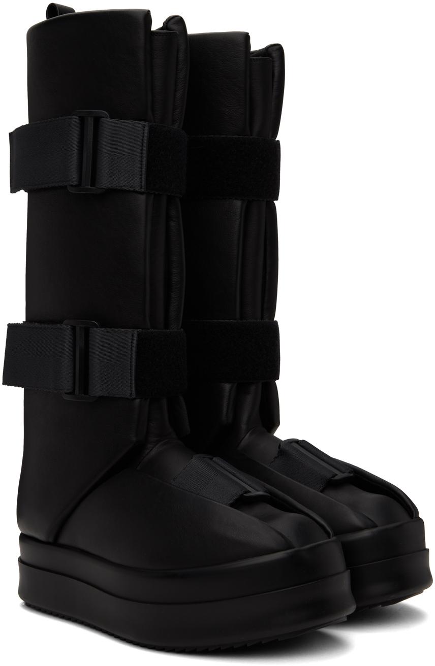 【関税込み】Rick Owens ブラック Splint ブーツ Black Splint Platform Boots by Rick Owens on Sale