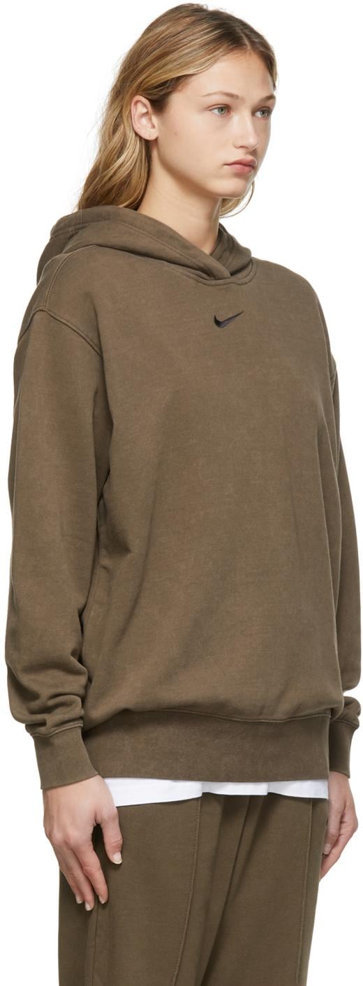 Women's Nike Heathered Brown Cleveland Browns Gym Vintage Full Zip Hoodie