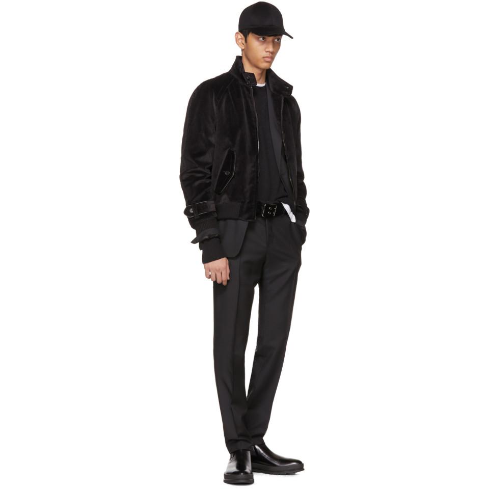 Prada Black Corduroy Jacket for Men | Lyst